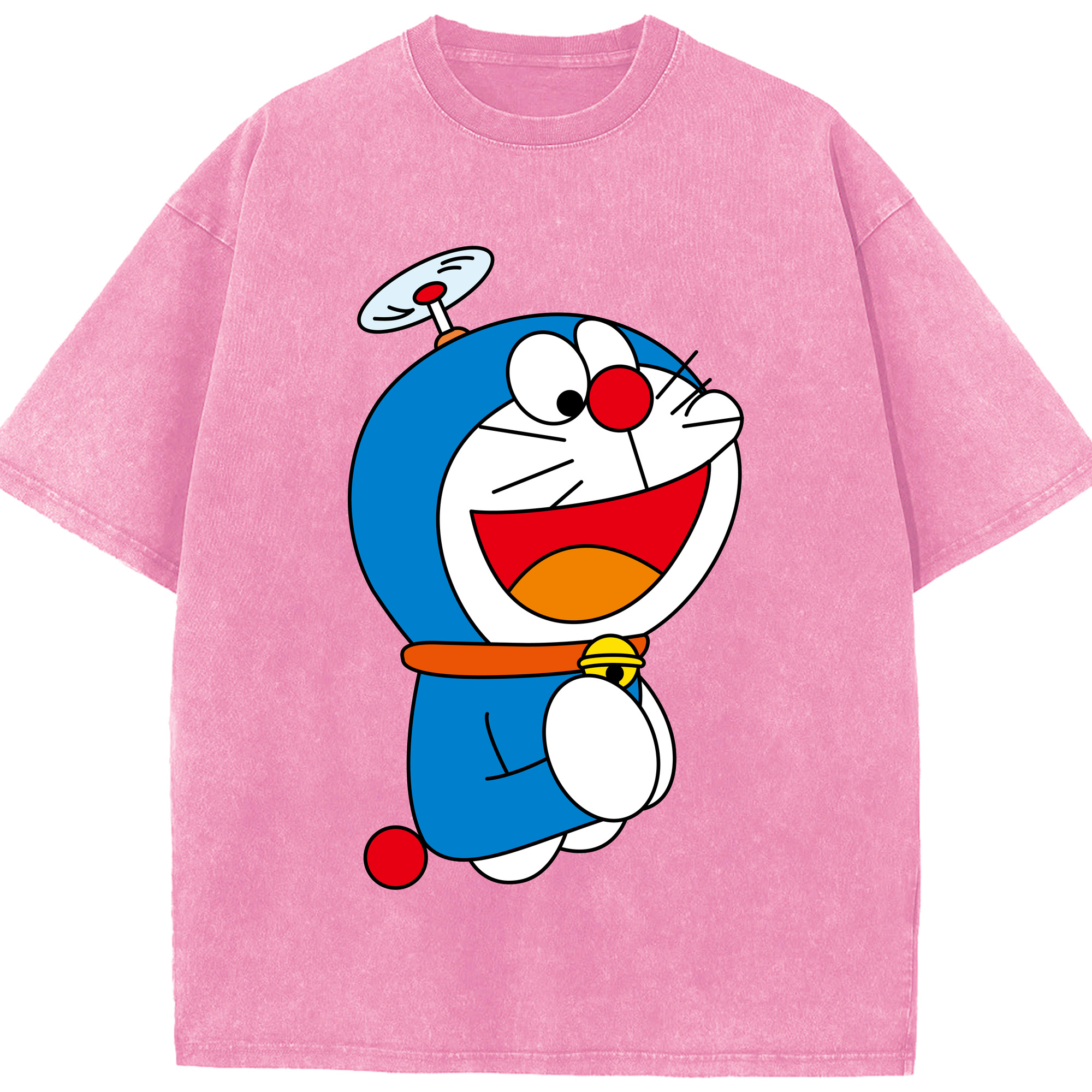 （画像用） ドラえもん Doraemon 綿100% ヴィンテージ風 半袖Tシャツ（フロントプリント）